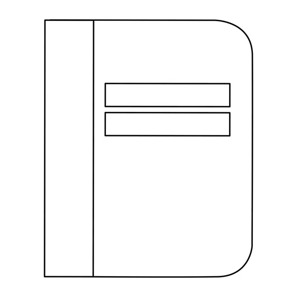 Portada del cuaderno línea simple, ilustración vectorial — Vector de stock