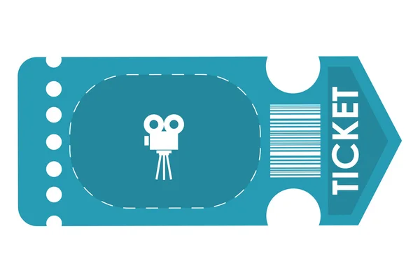 Movie ticket , vector illustration — Stock Vector