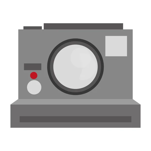 Cámara fotográfica polaroid gris — Vector de stock