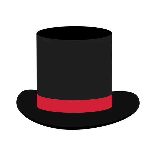 Tophat noir et rouge — Image vectorielle