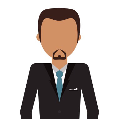 takım elbise ve kravat ile sakallı adam