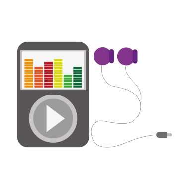 kulaklık ile müzik çalar