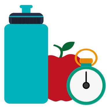 spor su şişe elma ve elma