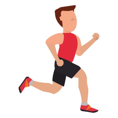 kolsuz üst koşu ile kişi