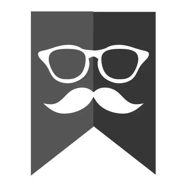 Klasické brýle s knírkem — Stockový vektor