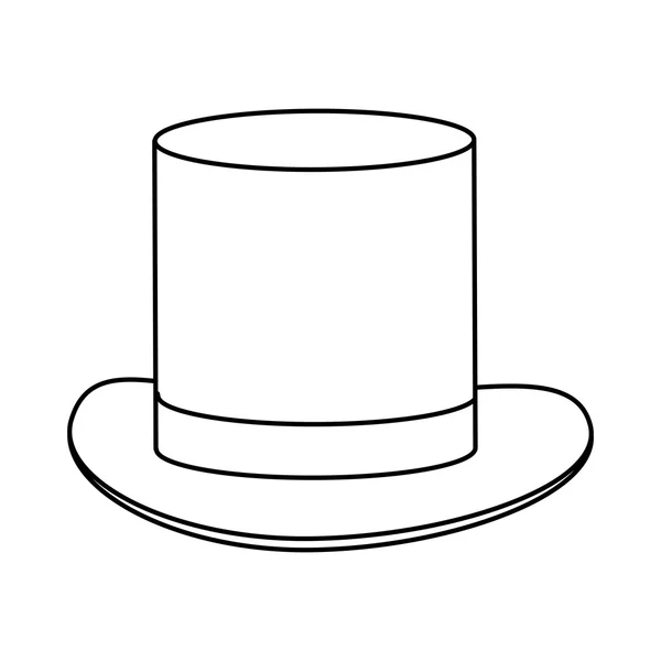 Tophat preto simples — Vetor de Stock