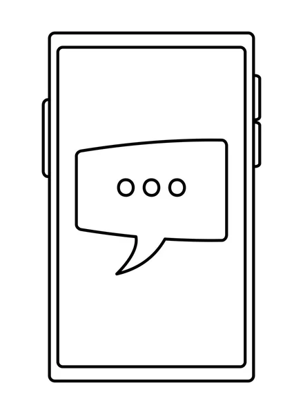 Mobiele telefoon gesprek zeepbel — Stockvector