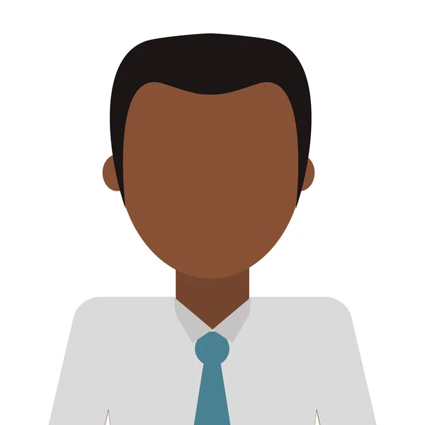 Homme avec chemise et cravate — Image vectorielle