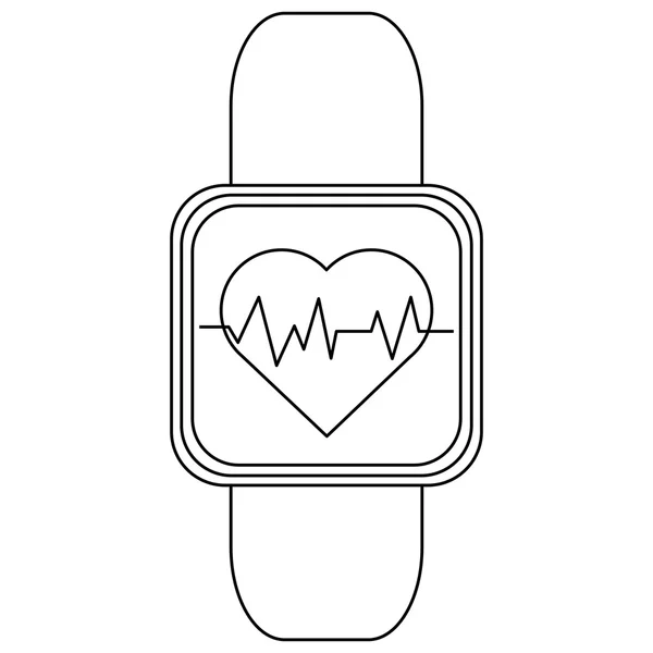 Heartbeat tracker icon design — Stock Vector