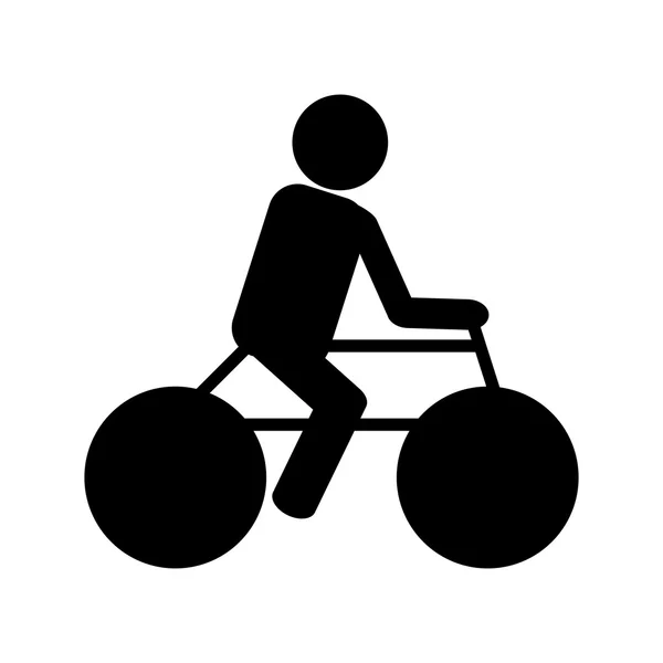 Persoon rijden fiets — Stockvector