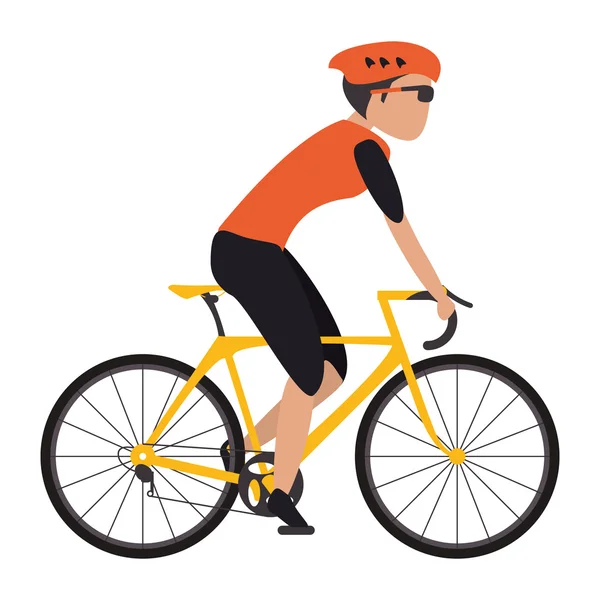 Person riding bike — Stock Vector