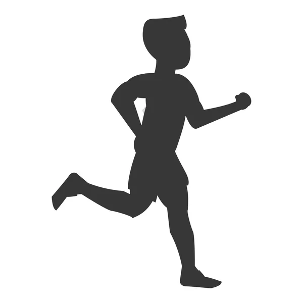 Silhouette of person running — Stock Vector