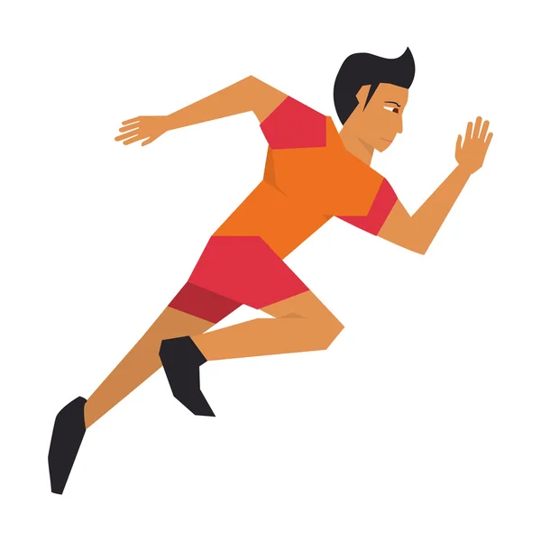 Person running quickly — Stock Vector