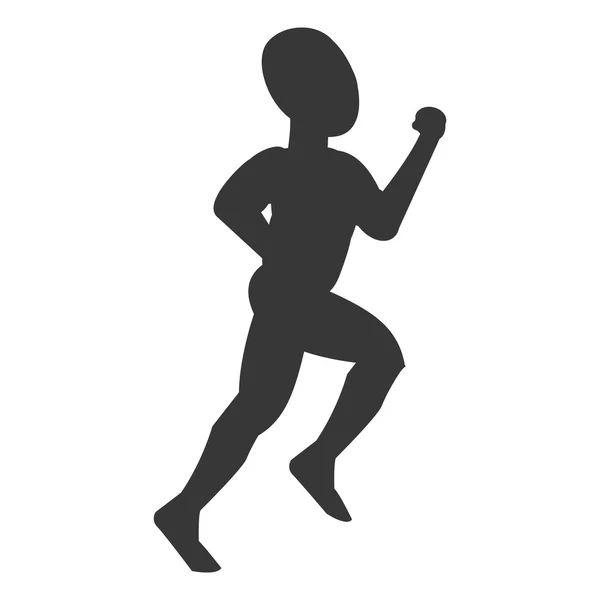 Silueta de la persona corriendo — Archivo Imágenes Vectoriales