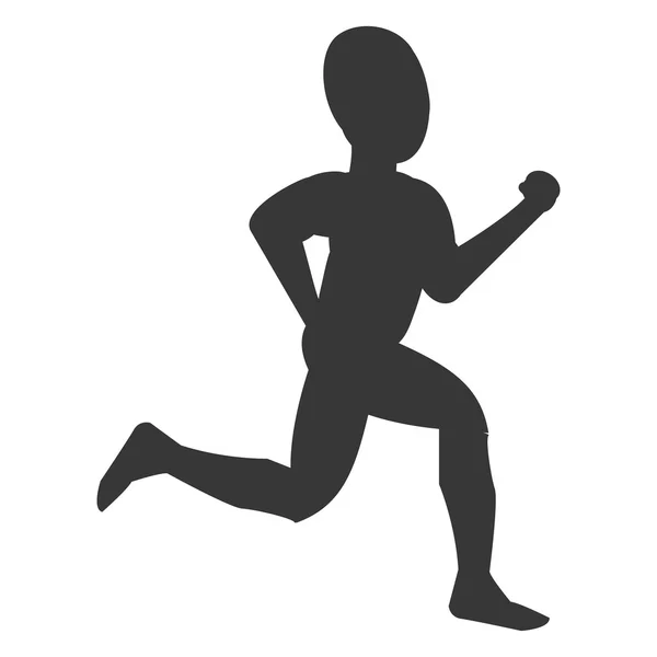 Silueta de la persona corriendo — Archivo Imágenes Vectoriales