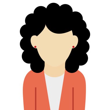 Kafkas kadın siyah kıvırcık saç