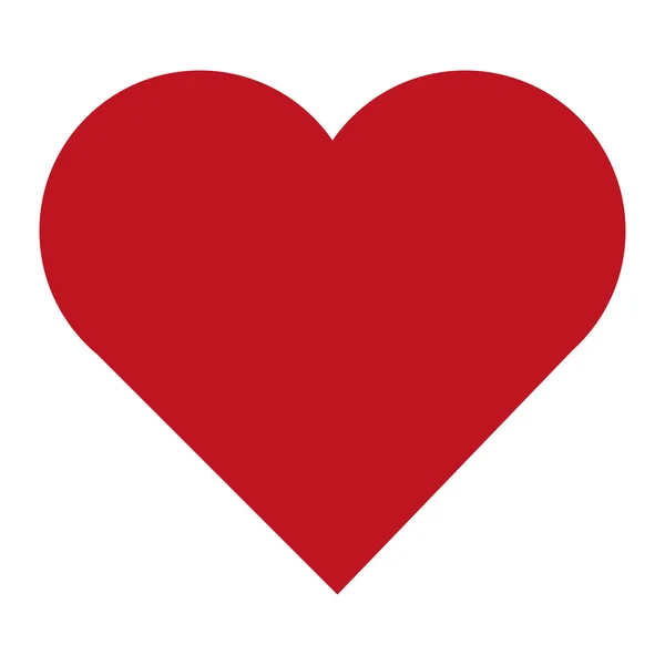 Простое красное сердце — стоковый вектор
