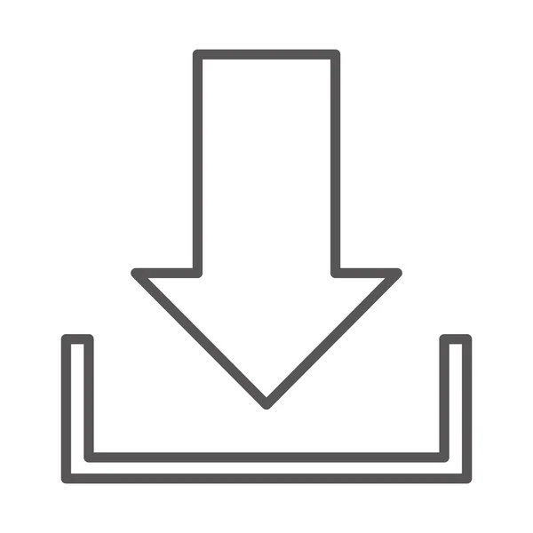 Télécharger icône sur fond blanc — Image vectorielle