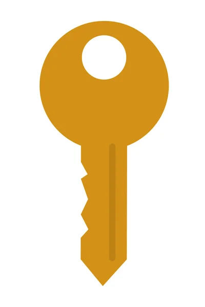 Key with hole on top — Stock Vector