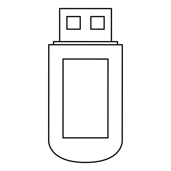 黑色线 usb — 图库矢量图片