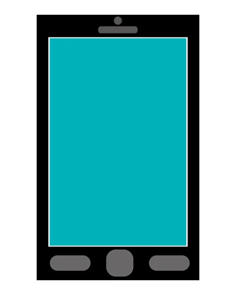 Mobiltelefon med tre knappar på framsidan — Stock vektor