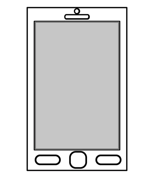 Teléfono móvil con cinco botones — Vector de stock