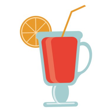 RIM üzerinde tropikal kokteyl limon