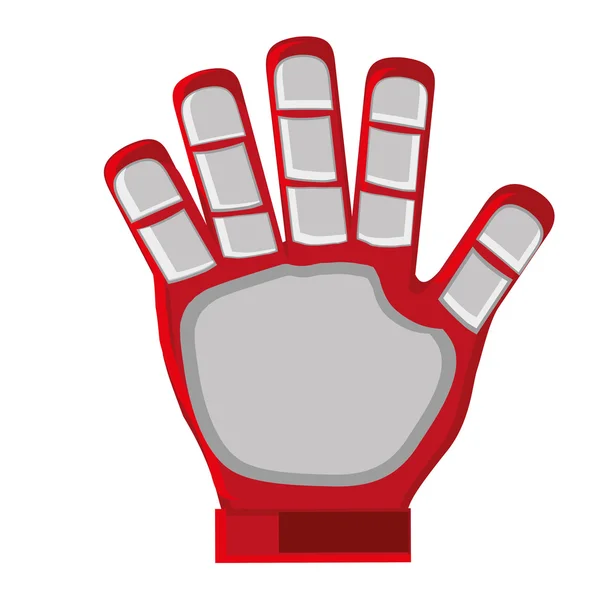 Red goalkeeper glove — Stock Vector