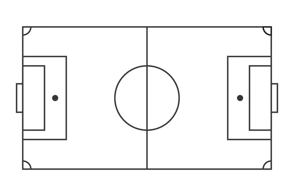 Горизонтальное футбольное поле — стоковый вектор