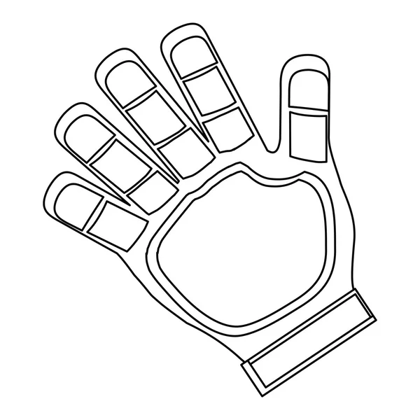 Goalkeeper glove icon — Stock Vector
