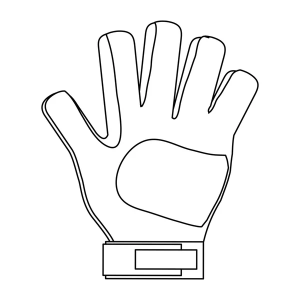 Keeper handschoen pictogram — Stockvector