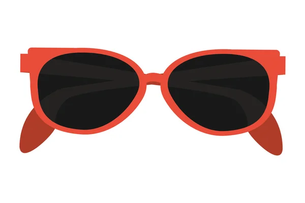 Laranja quadro óculos de sol ícone — Vetor de Stock