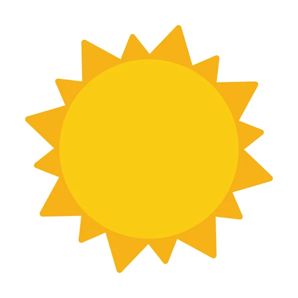 Желтое солнце иконка лупы дизайн — стоковый вектор