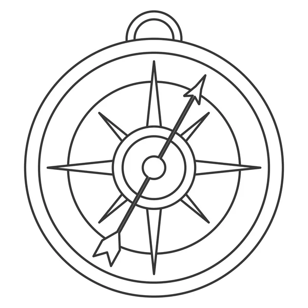 Proste ikona kompas — Wektor stockowy