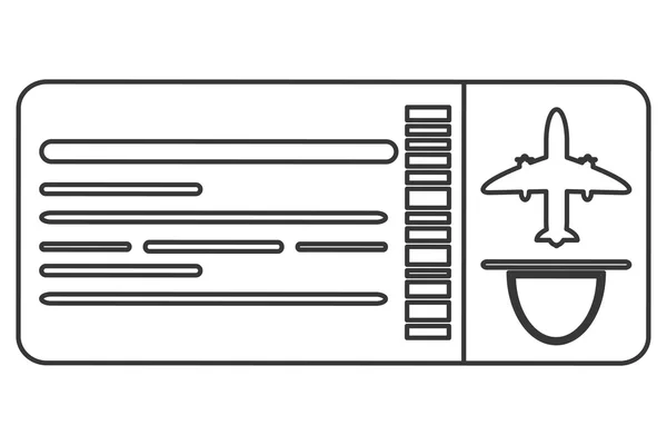 Vliegtuig ticket pictogram — Stockvector
