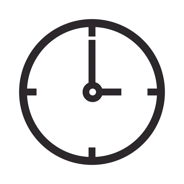 Minimalistische Uhr-Ikone — Stockvektor