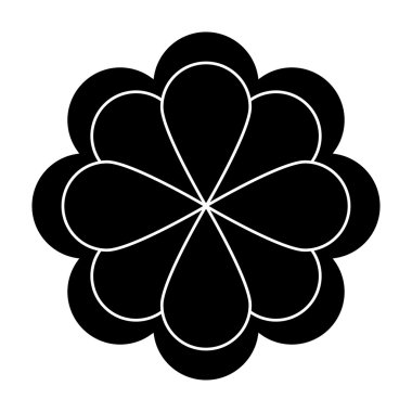 siyah çiçek simgesi