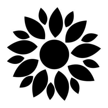 siyah çiçek simgesi