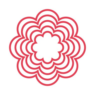 kırmızı çizgi çiçek simgesi