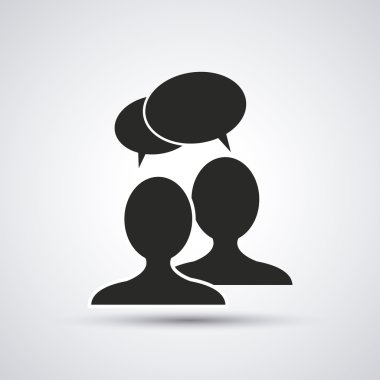 Sembol simge ile kabarcık. İletişim tasarımı. vektör grafiği