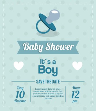 Duş tasarım bebeğim. emzik simgesi. vektör grafiği