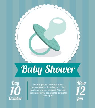 Duş tasarım bebeğim. emzik simgesi. vektör grafiği