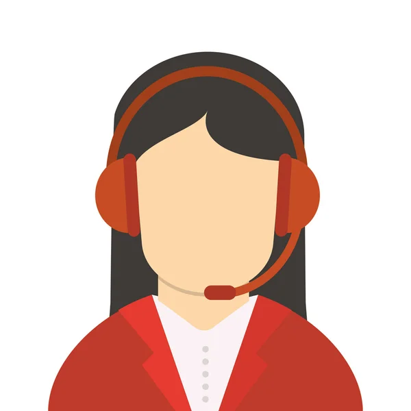 Person with headset — Stock Vector