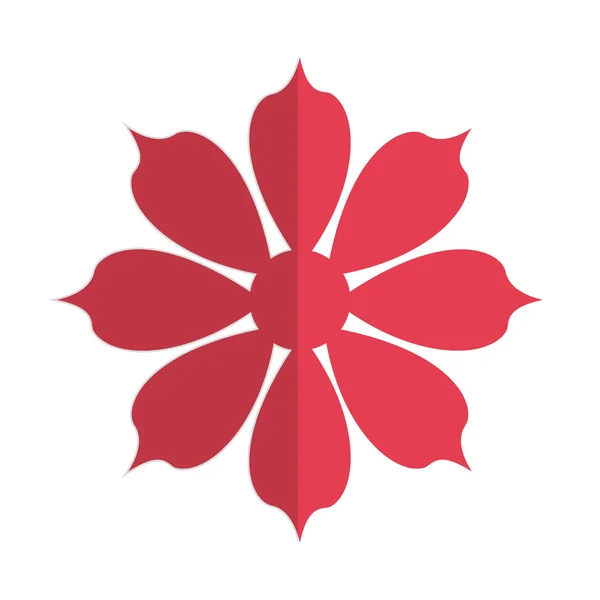 Icône fleur rouge — Image vectorielle