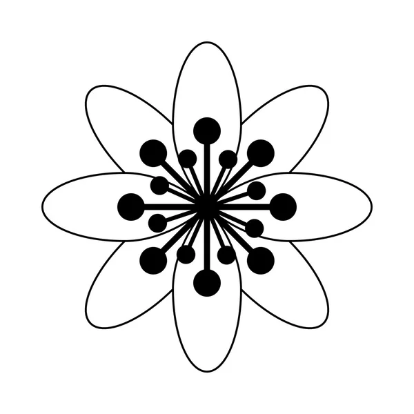 Черно-белый цветок — стоковый вектор