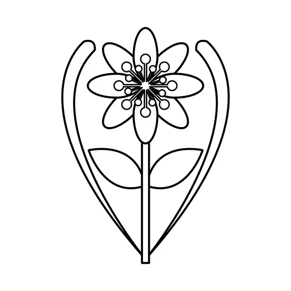 Icono de flor roja — Vector de stock