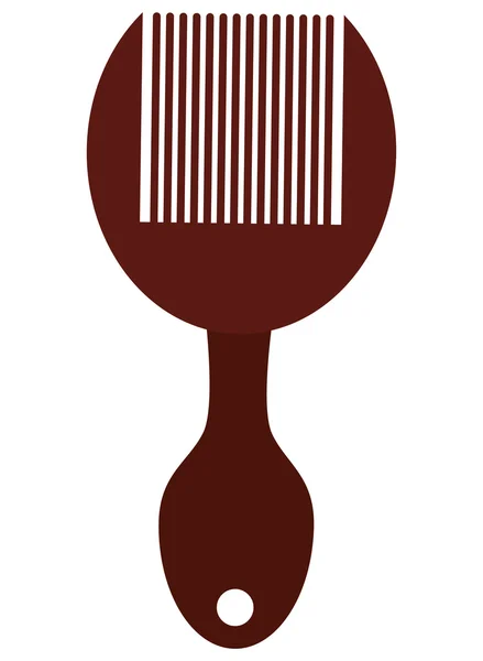 Hair comb with handle — Stock Vector