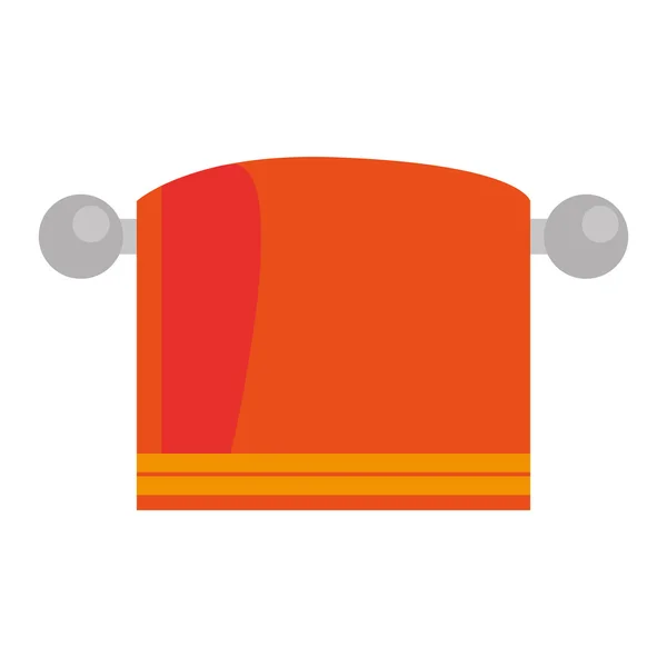 Icono de toalla naranja — Vector de stock