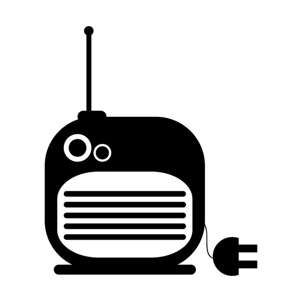 Radio avec icône de cordon — Image vectorielle
