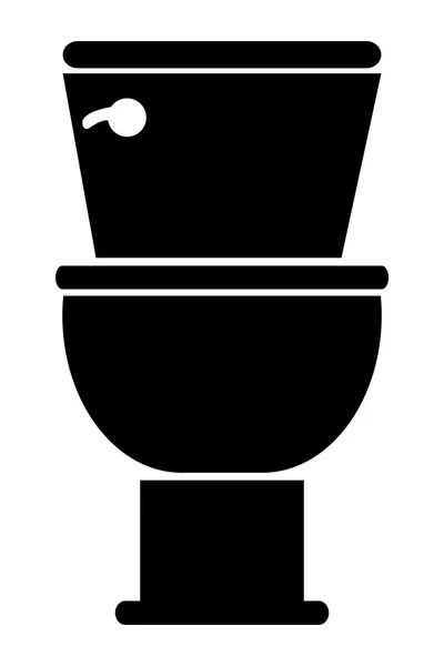 Icono de inodoro negro — Archivo Imágenes Vectoriales